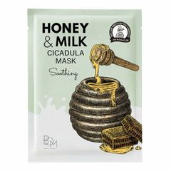  Mặt Nạ Làm Dịu và Dưỡng Da Mềm Mại BOM Honey & Milk Soothing Cicadula Mask 25g 