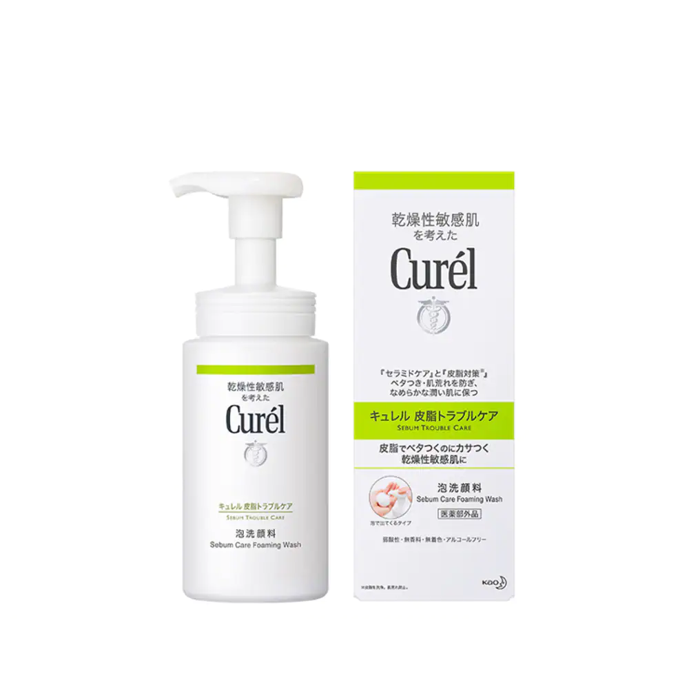 Sữa Rửa Mặt Dạng Bọt Dành Cho Da Dầu Curel Sebum Trouble Care Foaming Wash 150ml - Date 4
