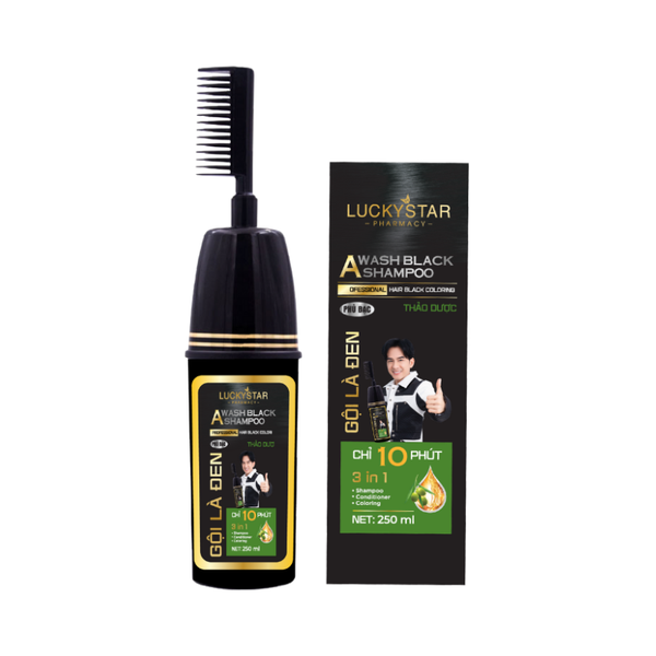Gội Là Đen Thảo Dược Lucky Star - Chai Lược 250ml