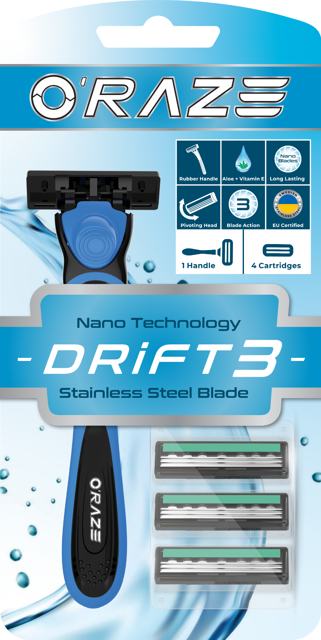 Dao Cạo Râu 3 Lưỡi O'Raze Or07 Drift 3