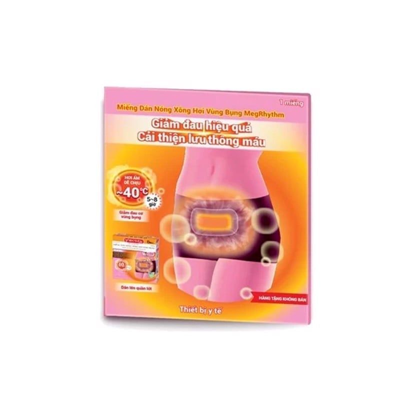 Miếng Dán Nóng Xông Hơi Vùng Bụng MegRhythmSteam Thermo Patch For Abdomen 5 Miếng - DATE 3