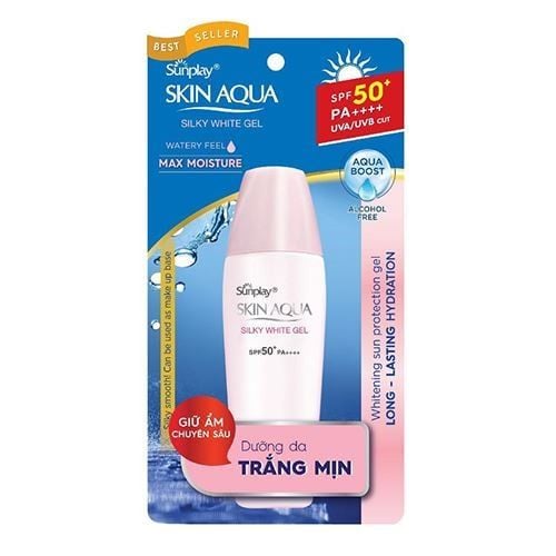 Gel Chống Nắng Dưỡng Da Trắng Mịn Sunplay Skin Aqua Silky White Gel Spf50+ Pa++++ 70G
