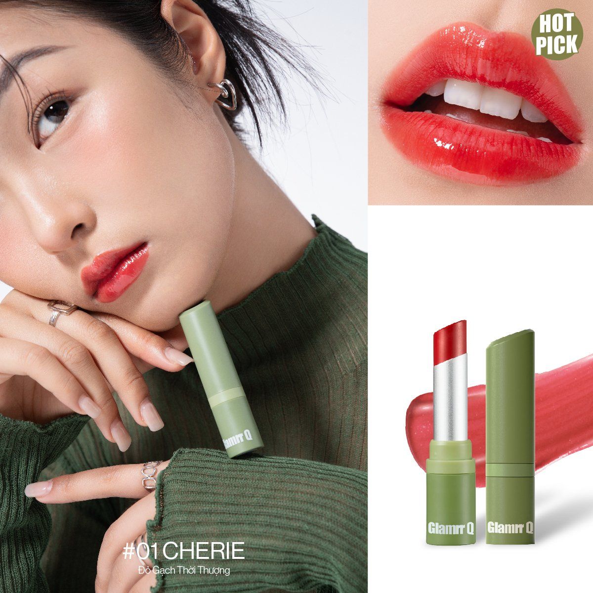 Son Môi Glamrr Q (VEGAN SUPER LIP BALM 01 CHERIE, 4.5G) - Date 4