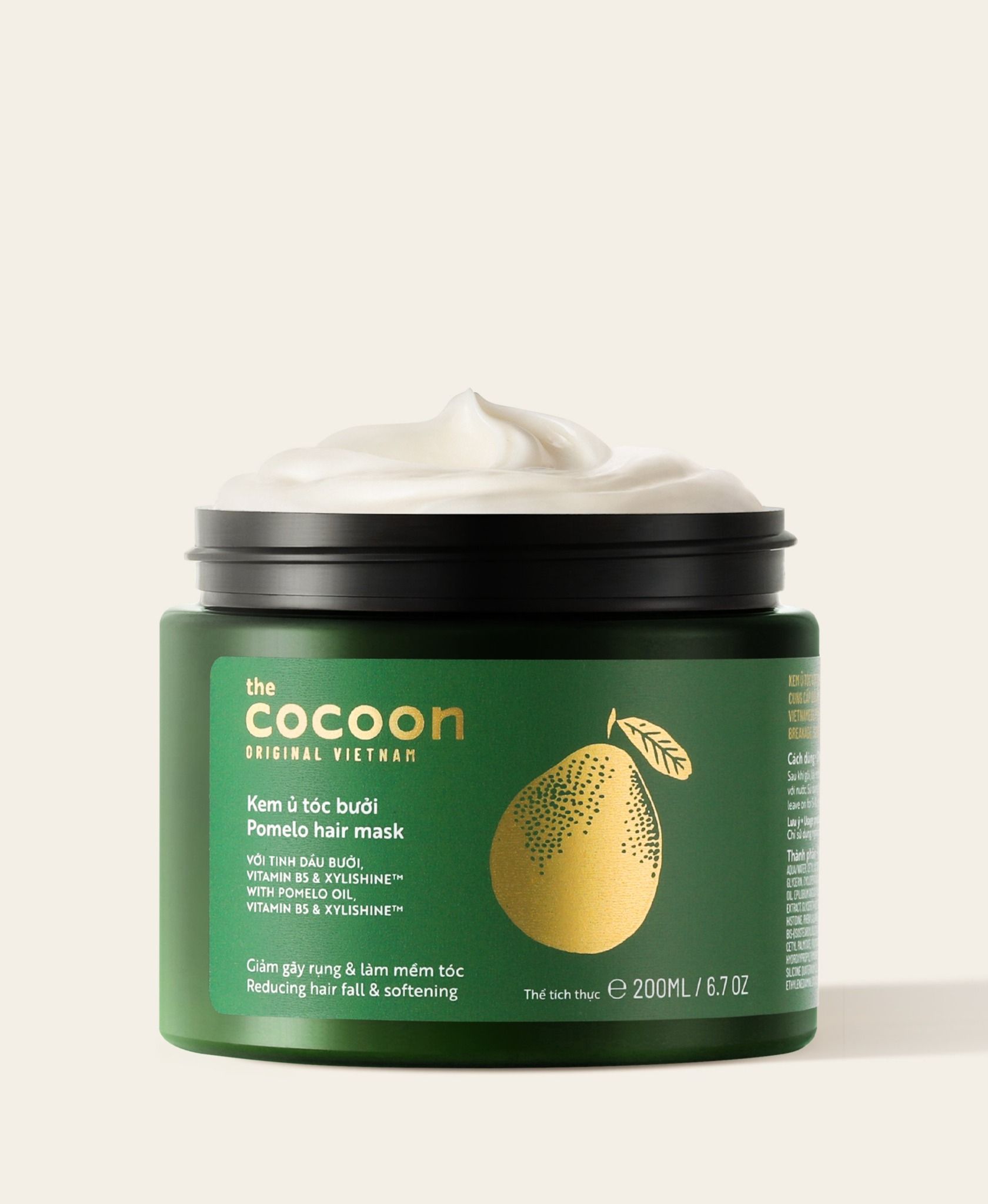 Kem Ủ Tóc Bưởi Cocoon Giảm Gãy Rụng Và Làm Mềm Tóc Pomelo Hair Mask 200ml