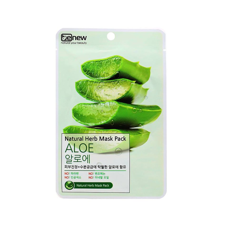 Mặt Nạ Dưỡng Da Benew Natural Herb Mask Pack Aloe 22ml 