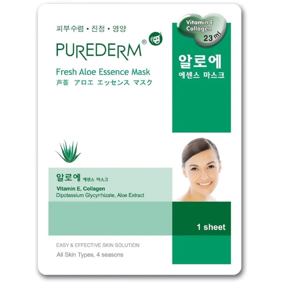 Mặt Nạ Dưỡng Ẩm Chiết Xuất Lô Hội Purederm Aloe Essence Mask