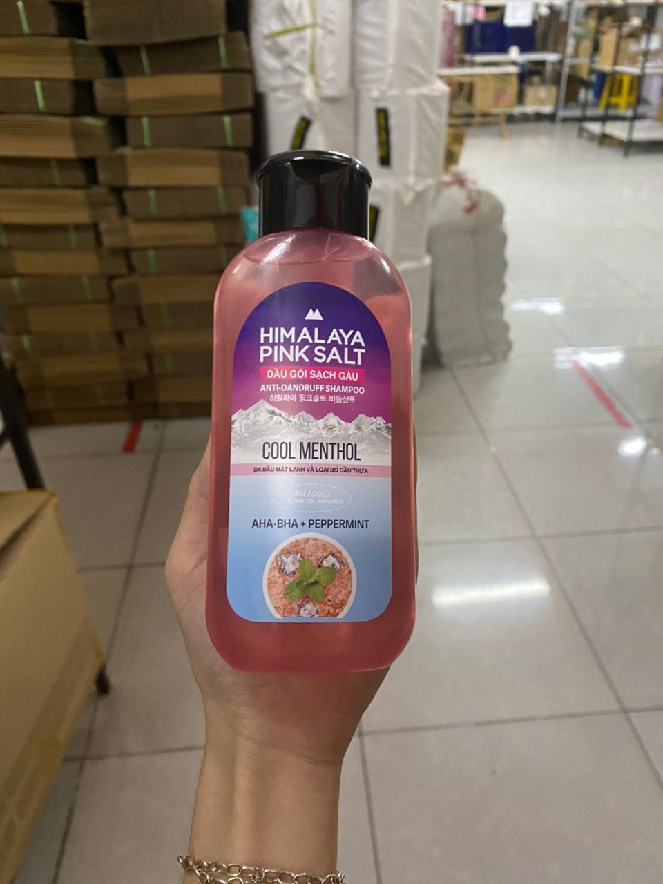Dầu Gội Sạch Gàu Muối Hồng Himalaya Mát Lạnh Bạc Hà- KM