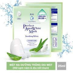  Mặt Nạ Dưỡng Trắng Dịu Mát Da Senka Perfect Aqua White Mask Soothing White 25ml-New 