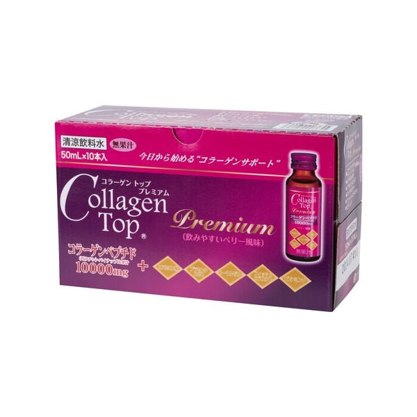 Shinnippai Nước Uống Collagen Top Premium 10.000Mg Hộp 10 Lọ 50ml