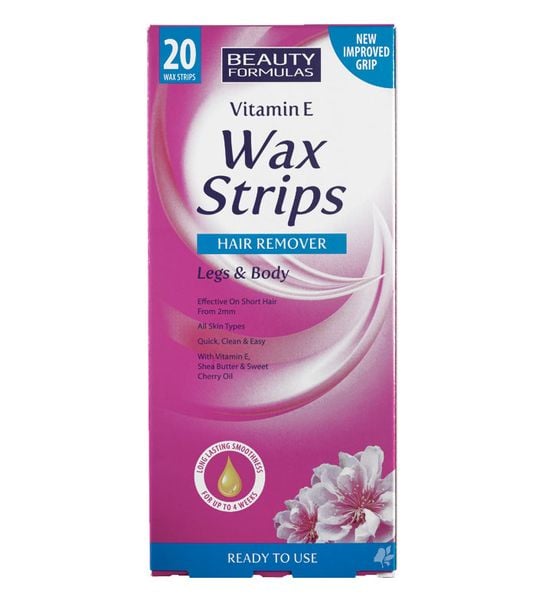 Miếng Tẩy Lông Beauty Formulas Vitamin E Wax Strips 20 Miếng