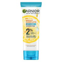  Sữa Rửa Mặt GARNIER SKIN NATURALS BRIGHT COMPLETE ANTI-ACNE CLEANSING FOAM 100 ml 