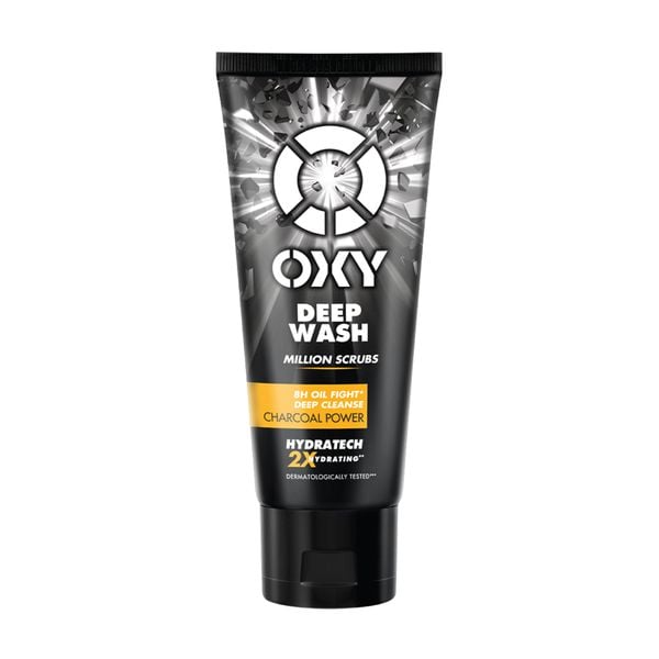 Sữa Rửa Mặt Than Hoạt Tính Có Hạt Sạch Nhờn Oxy Deep Wash 100G