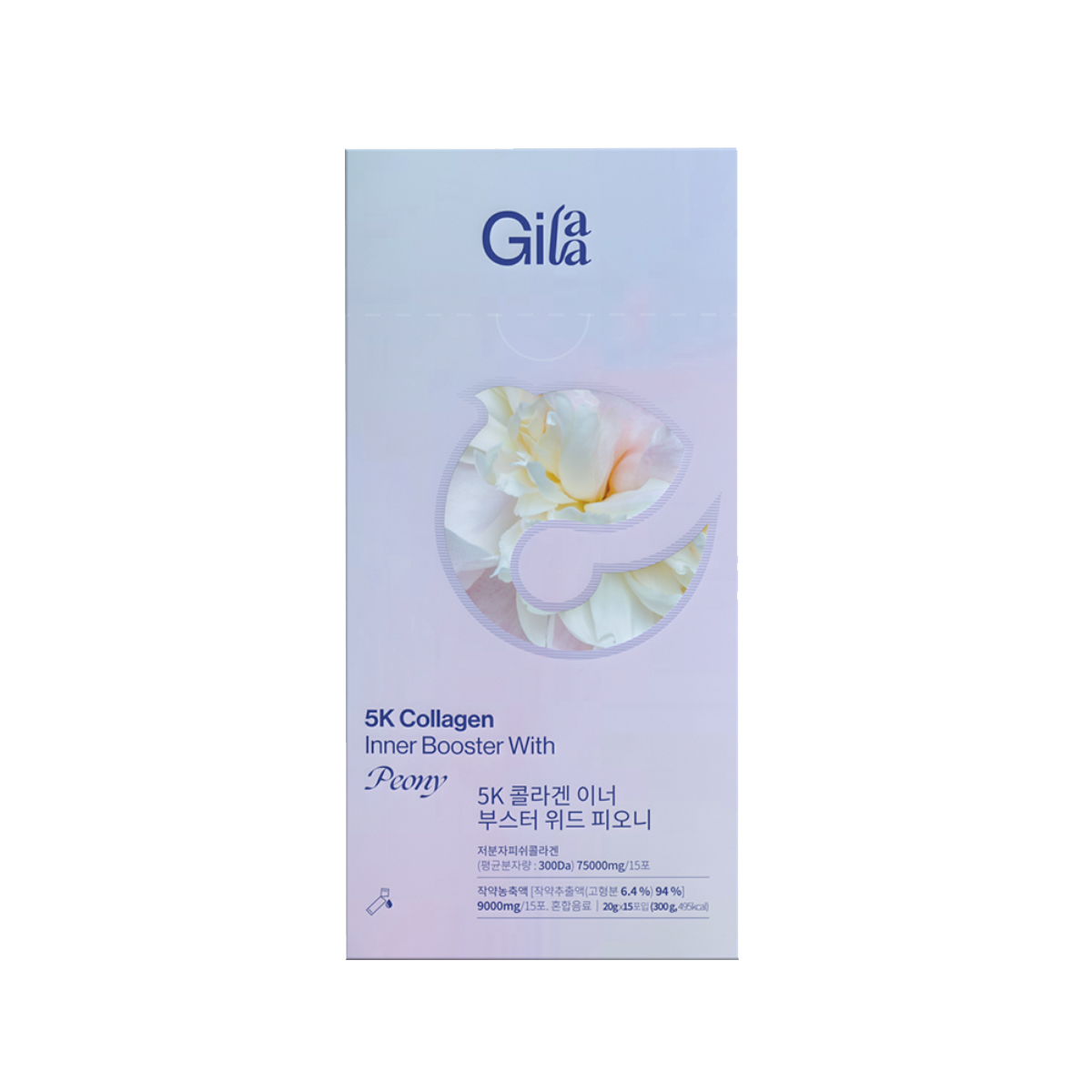  Thực phẩm bổ sung GILAA (5K COLLAGEN INNER BOOSTER WITH PEONY, 20g x 15), hộp 15 gói - LOI 