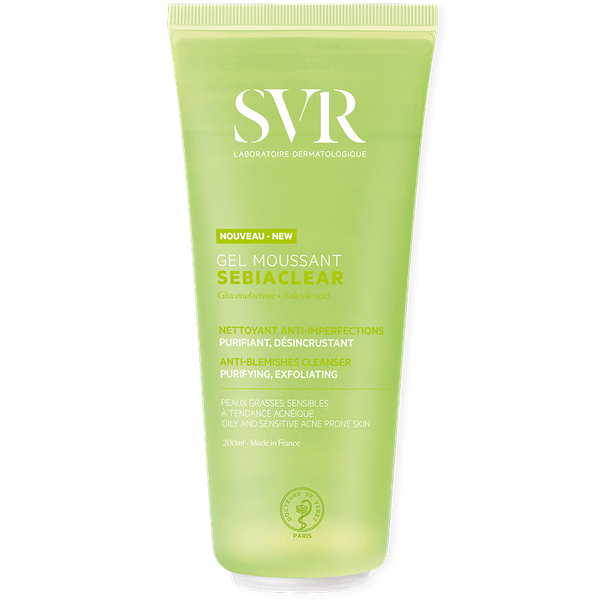 Gel Rửa Mặt Không Chứa Xà Phòng Cho Da Dầu Svr Sebiaclear Gel Moussant 200ml - NEW