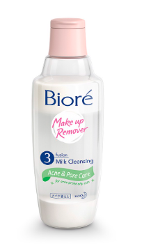 Sữa Tẩy Trang 3 Lớp Sạch Sâu Ngừa Mụn Bioré 3 Fusion Milk Cleansing Acne& Pore Care 300ml - DATE