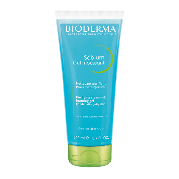 Gel Rửa Mặt Dành Cho Da Dầu & Hỗn Hợp Bioderma Sébium Gel Moussant 200ml (Tuýp)