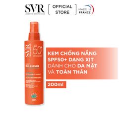  Kem Chống Nắng Dạng Xịt SVR Sun Secure Spray SPF50+ 200ml 