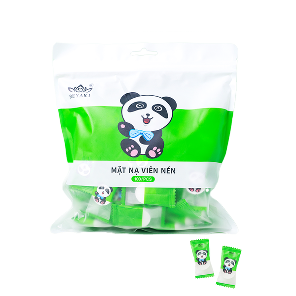 Mặt Nạ Viên Nén Cotton Beyaki Màu Trắng Siêu Mỏng Siêu Thấm Gói 100 Viên