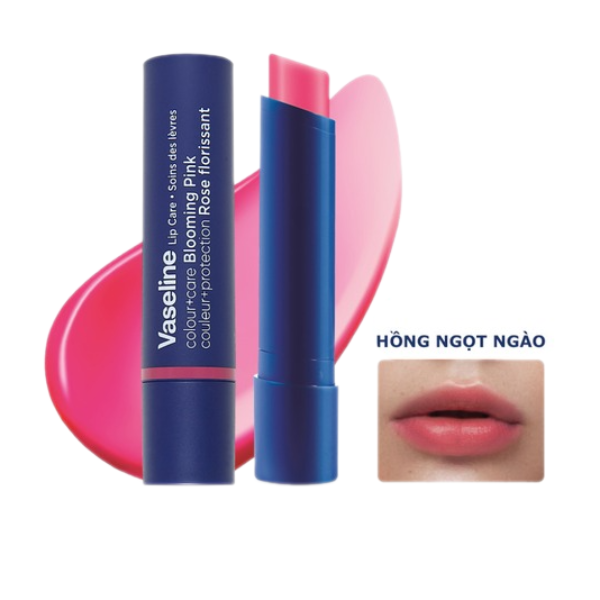 Son Dưỡng Môi Có Màu Vaseline Colour Blooming Pink Hồng Ngọt Ngào 3g