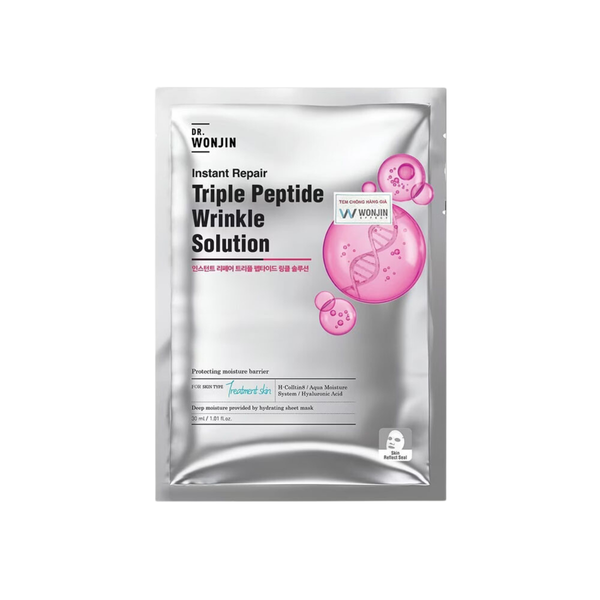 Mặt Nạ Wonjin Instant Repair Triple Peptide Wrinkle Solution Tăng Sinh Collagen Cấp Tốc