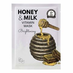  Mặt Nạ Làm Sáng Da BOM Honey & Milk Brightening Vitamin Mask 25g 