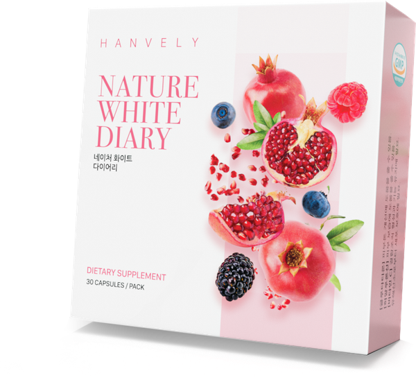 Viên Uống Trắng Da Hanvely Nature White Diary Hộp 30 Viên