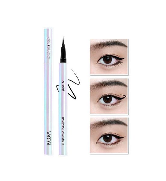 Bút Kẻ Mắt Nước Vacosi Không Lem Lâu Trôi Vacosi 24H Waterproof Pen 01 Black 0.6G