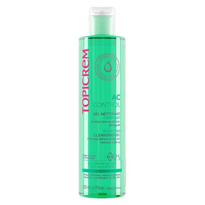 Gel Rửa Mặt Topicrem Ac Control Không Xà Phòng Cho Da Dầu Hỗn Hợp 200ml