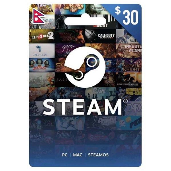 Thẻ Steam Wallet 30$ - US