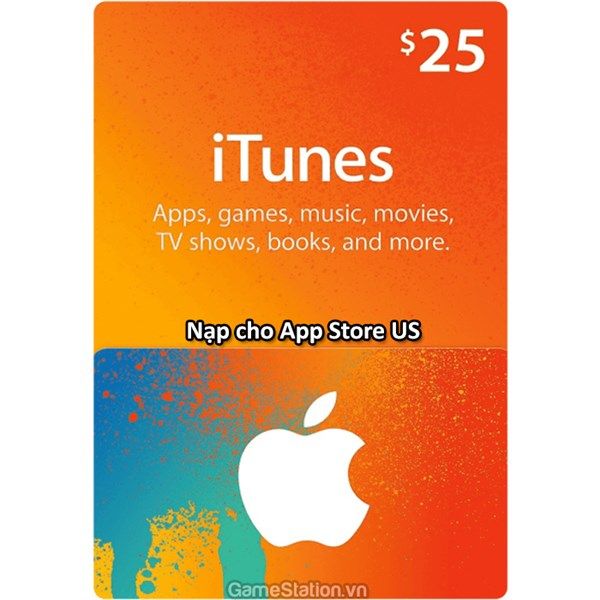 Thẻ iTunes Gift Card 25$ - US (Mã Code)
