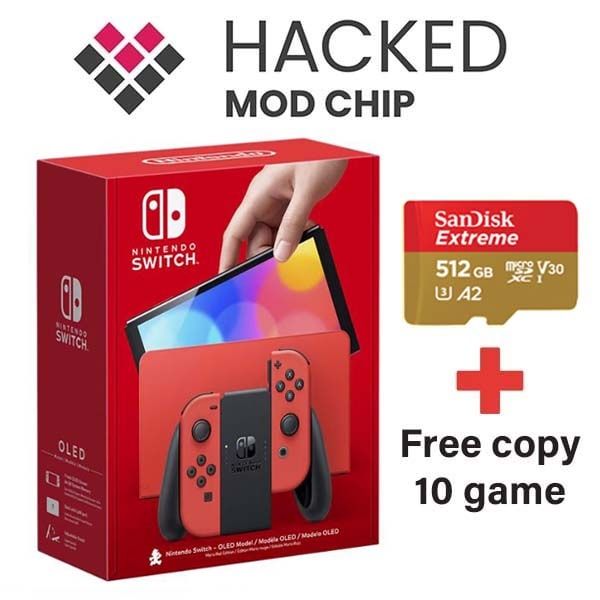 Máy Nintendo Switch Oled Mario Red Mod Chip