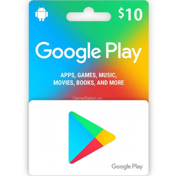 Thẻ Google Play Gift Card 10$ - US