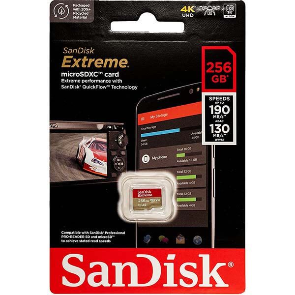 Thẻ Nhớ MicroSDXC SanDisk Extreme V30 A2 256GB 190MB/s