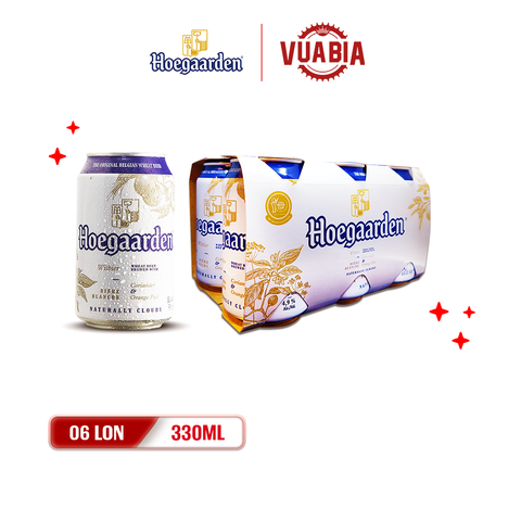 Bia Hoegaarden White Lốc 6 Lon 330ml