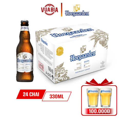 [FREESHIP] Bia Hoegaarden White Thùng 24 Chai 330ml