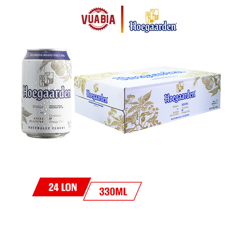 Bia Hoegaarden White Thùng 24 Lon 330ml.