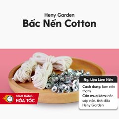 Bấc Nến Cotton Nhúng Sáp + Đế Kẹp HENY GARDEN