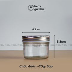 Cốc Đựng Nến Lùn Nắp Bạc 90Gr HN12 Heny Garden