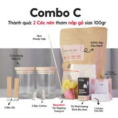 Combo Tự Làm Nến Thơm Handmade Dùng Tinh Dầu Phối Hương HENY GARDEN