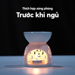 Đèn Xông Tinh Dầu Gốm Bằng Nến Làm Thơm Phòng HENY GARDEN