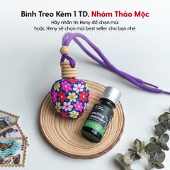 Tinh Dầu Treo Phòng Họa Tiết Bình Gốm Heny Garden