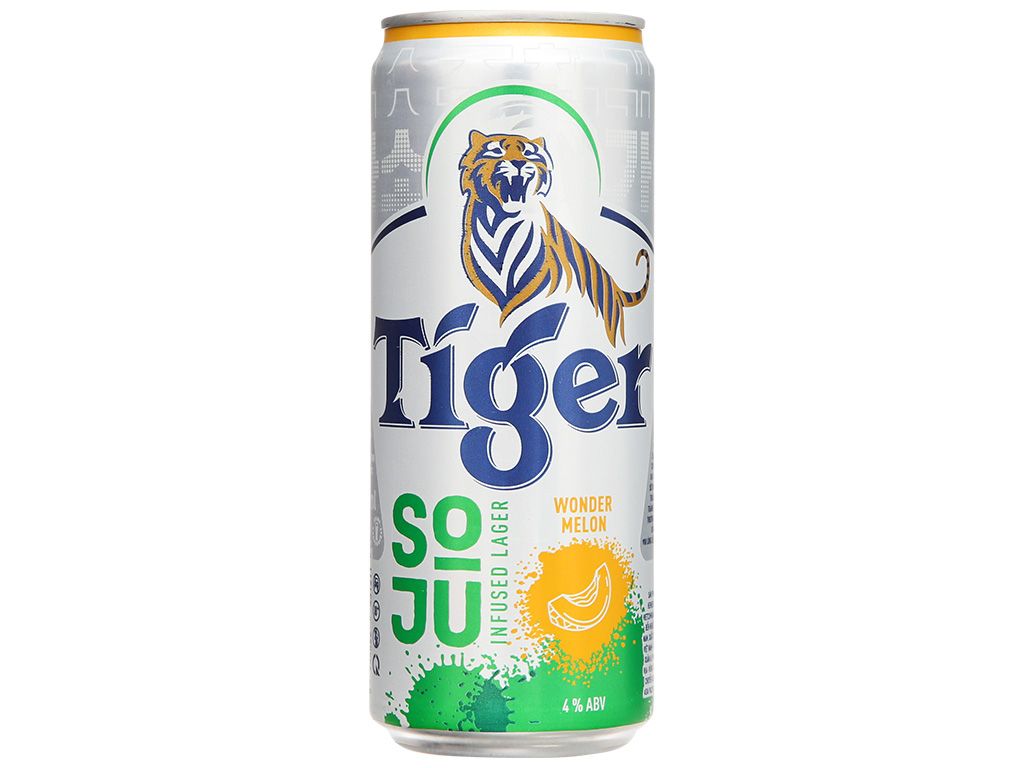  Bia Tiger Soju Infused Lager Wonder Melon - Lon 330ml 