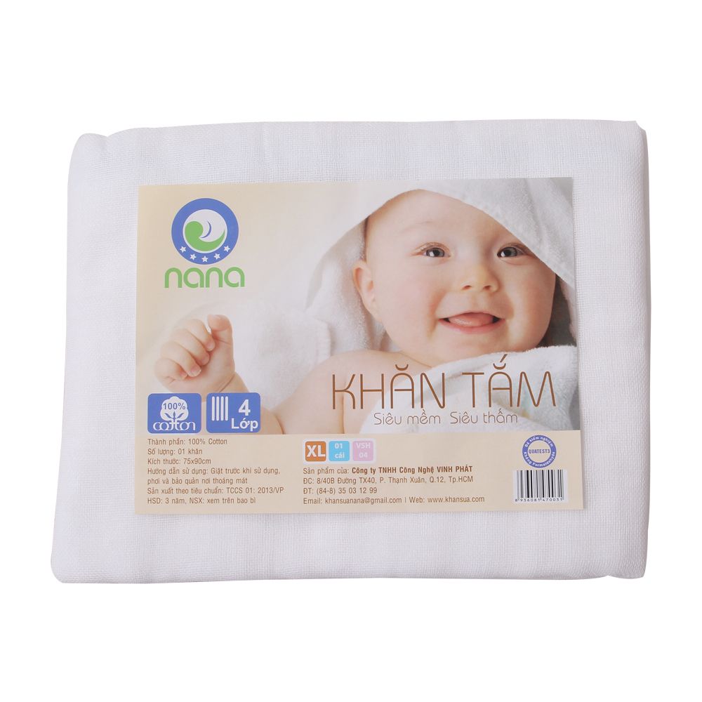 Khăn Tắm Siêu Mềm Siêu Thấm Nana Cao Cấp (75 x 90 cm)