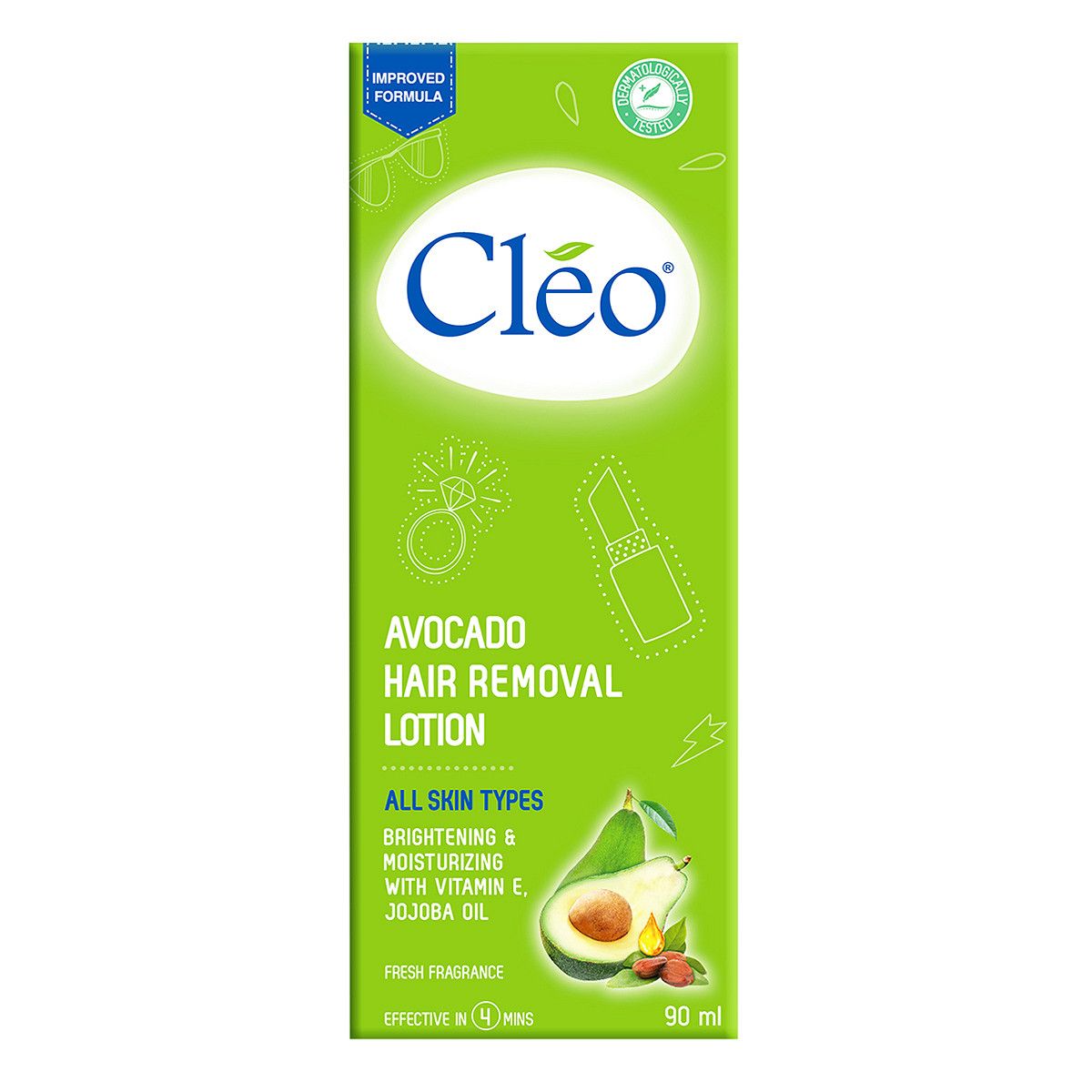  Lotion Tẩy Lông Cleo Avocado Hair Removal Lotion All Skin Types (90ml) 