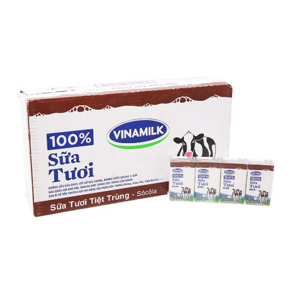 Sữa Tươi Tiệt Trùng Hương Socola Vinamilk 100% (110ml)