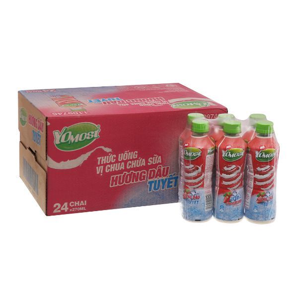 Sữa Chua Uống Yomost Vị Dâu Tuyết Chai 270ml