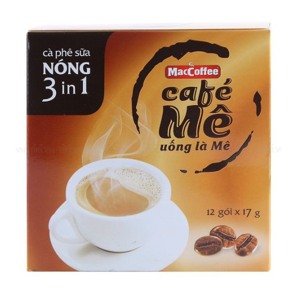 Cà Phê Sữa Nóng 3 In 1 MacCoffee (12 Gói/ 17g)