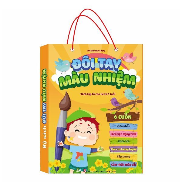 Túi Sách Đôi Tay Nhiệm Màu - Sách Tập Tô Màu Cho Bé Từ 3 Tuổi (6 Cuốn)