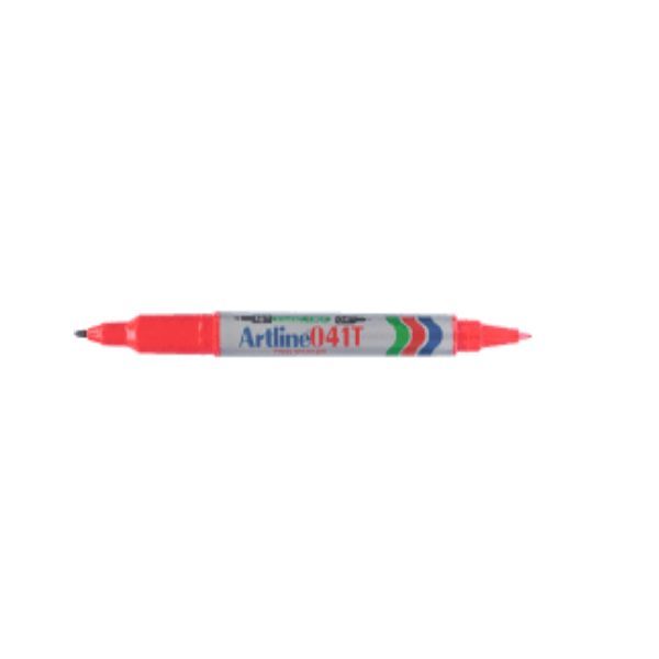 Bút Lông Dầu 2 Ngòi Artline EK - 041T (Màu Đỏ)