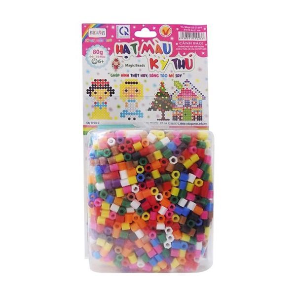 Đồ Chơi Hạt Màu Kì Thú Edugames 10 Màu (80g)